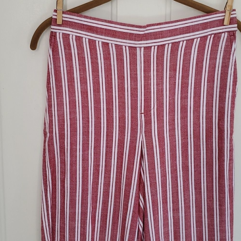 Banana Republic Factory Rowan Striped High Rise Wide Leg Cropped Pants - Picture 2 of 8